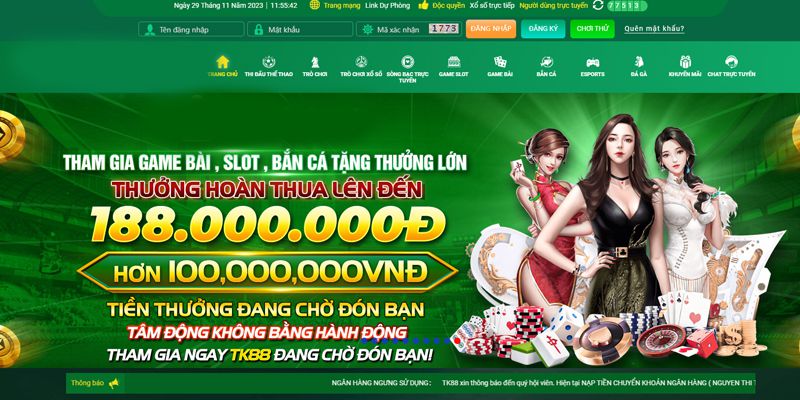 Tổng quan về cổng game TK88